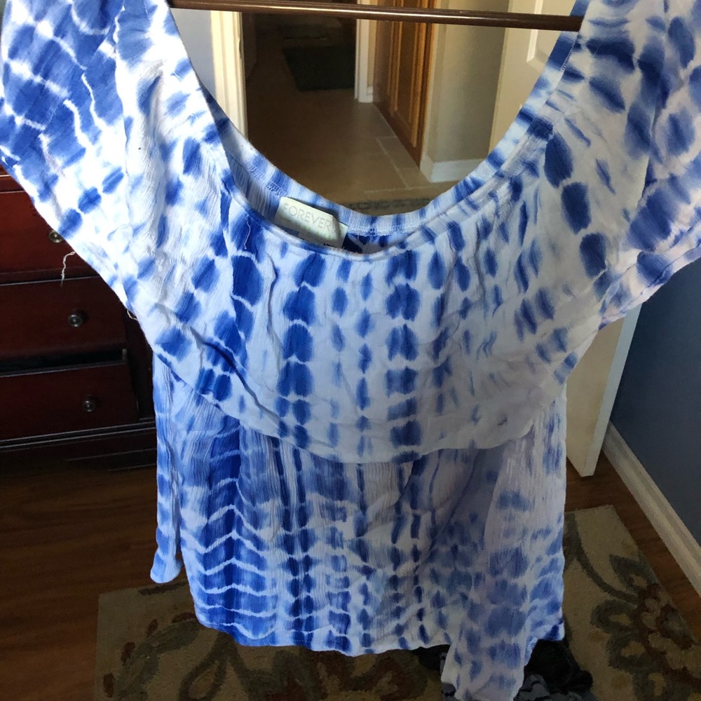 Blue tie dye shirt